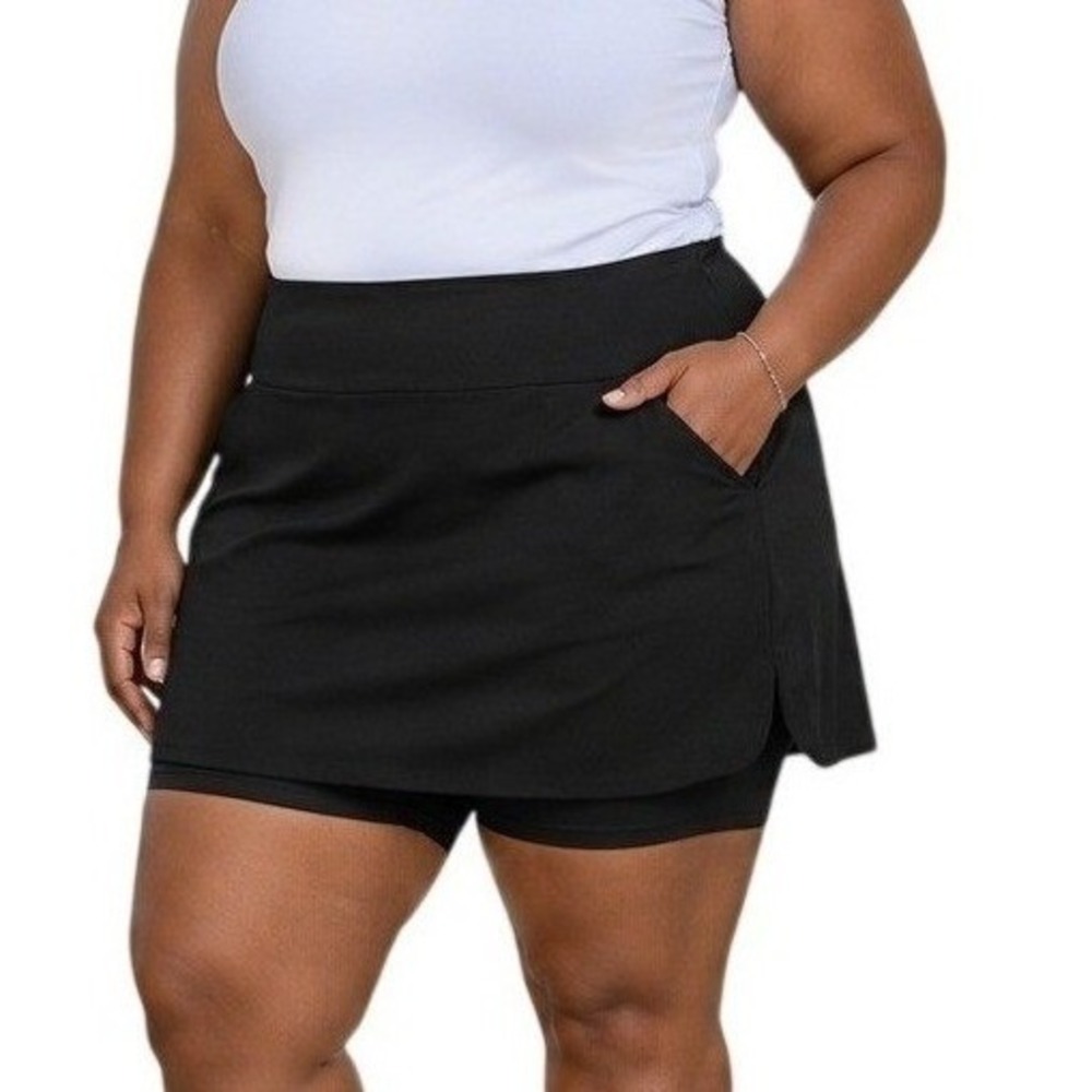 Athletic Golf Tennis Performance Skort Black Women's XXL S.C. & Co.